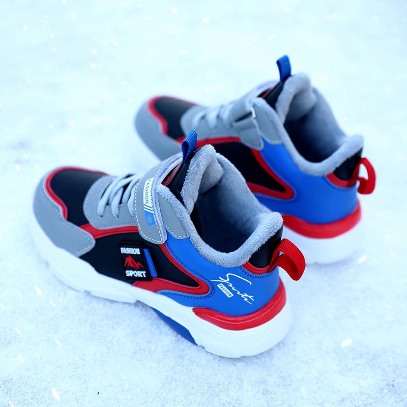 Детские зимние хлопковые теплые зимние ботинки. Зимняя хлопковая обувь с низким берцем. Спортивная повседневная обувь.