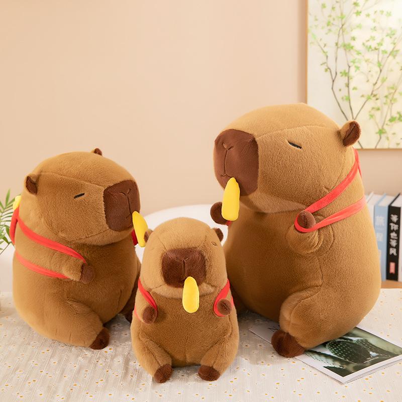 Новая кукла Капибара в виде картофеля фри, плюшевая игрушка капибара, кукла морская свинка, подушка, подарок на день рождения