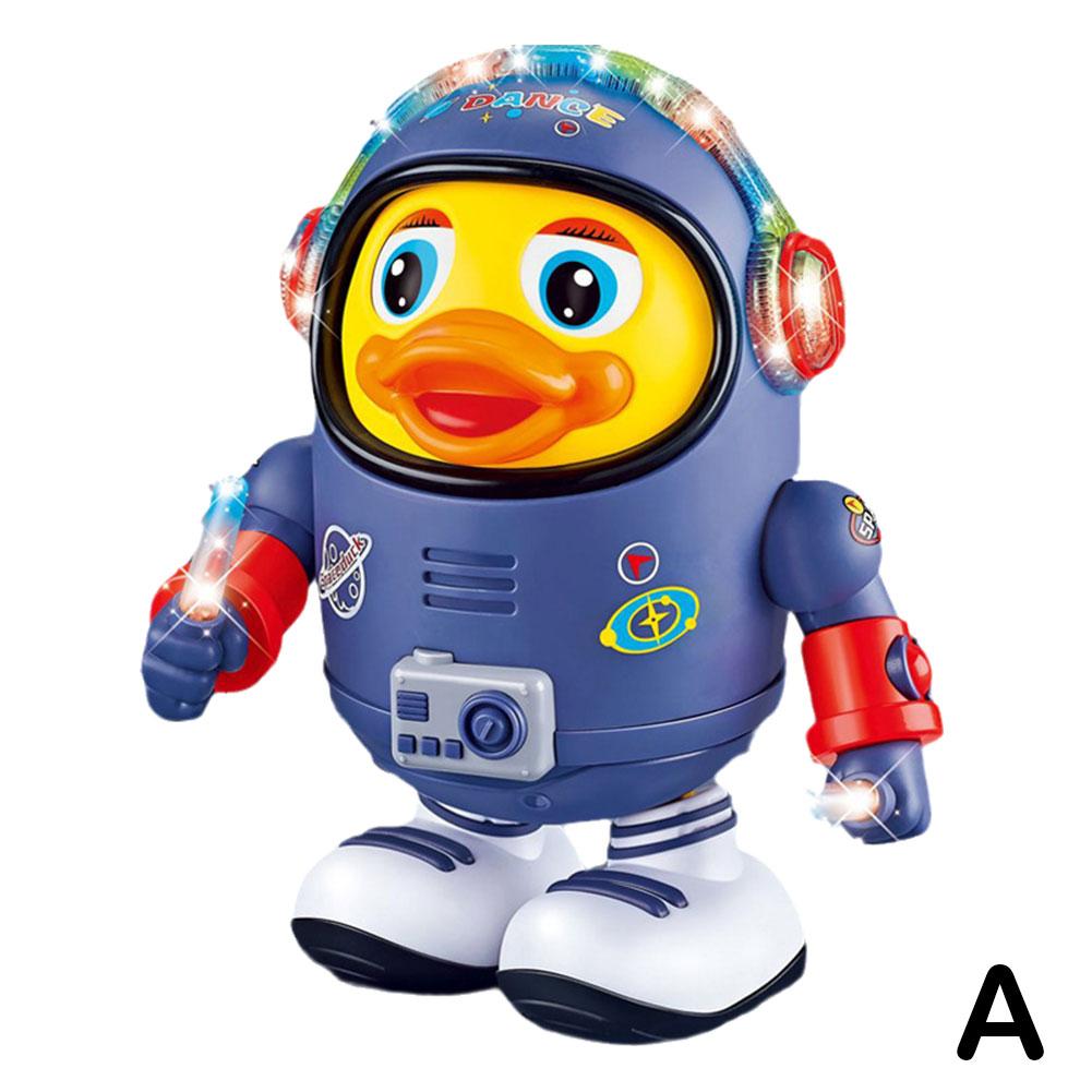Baby Duck Toy Musical Interactive Toy Electric with Lights and Sounds Dancing Robot Space Elements for Infants Babies Kids Gifts