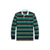 Polo Ss23 Color Block Striped Logo Embroidered Polo Shirt Men Shirts Green MNPOKNI16822194-320