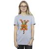 Winnie the Pooh Женская/Дамская футболка бойфренда с Тигром и тыквой