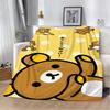 Хлопковое одеяло Rilakkuma размера King Пледы и покрывала Пушистое в клетку для интерьера дома Микрофибра Постельное белье Пляжное полотенце Плед