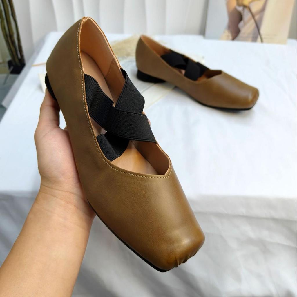 Grape Mom Studio Высококачественные лоферы из лошадиной кожи с квадратным носком и массивным каблуком для женщин - Осенний стиль