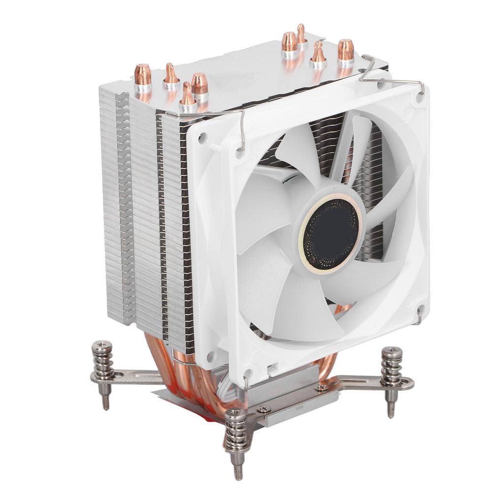 CPU Cooling Fan 3.5in 4 Heat Pipes 3pin 12VDC 2000RPM Hydraulic Bearing CPU Air Cooler with Backplate for Motherboard