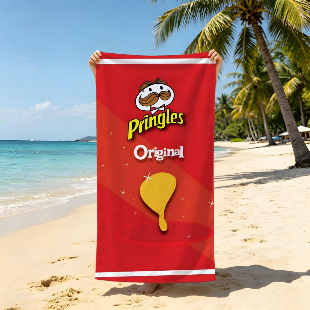 Еда P-Pringles Полотенце Пляжное одеяло Полотенце Для путешествий Тренажерного зала Душа Роскошное Легкое Кемпинг Бассейн горячий