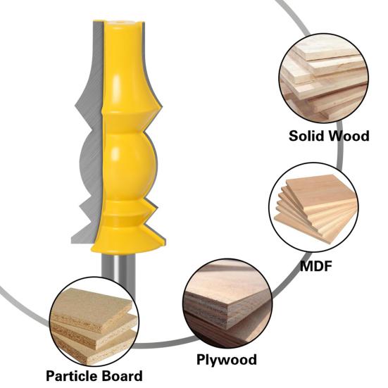 Фрезерный станок с острым лезвием и защитой от отдачи, углеродистая сталь, хвостовик 12 мм, 1/2 дюйма, фрезерный станок с коронкой, формовочный инструмент, инструмент для снятия фаски