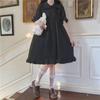 Girl Lolita Dress Kawaii Peter Pan Collar Cute Ruffle Puff Sleeve Dress Summer Sundress
