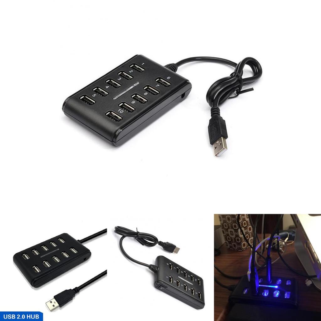 Исключительный 10-портовый высокоскоростной удлинительный кабель USB 2.0 с двухрядным концентратором-адаптером для ноутбука и ПК