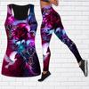 Rose Dove Print Yoga Outfit for Women Fashion Workout Leggings Fitness Sports Casual Yoga Pants