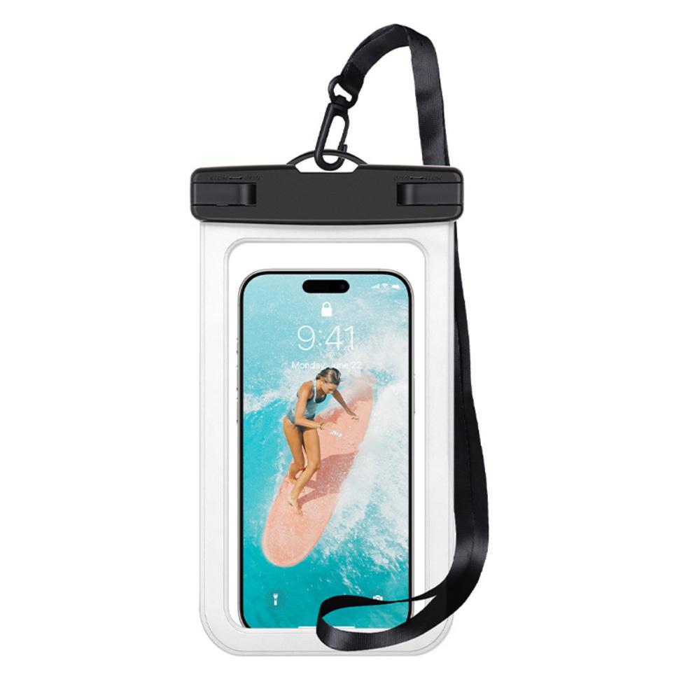 IPX8 Waterproof Phone Case with Lanyard Touchscreen Photograph Cellphone Dry Bag for Beach Cruise Essentials PVC Transparent 5