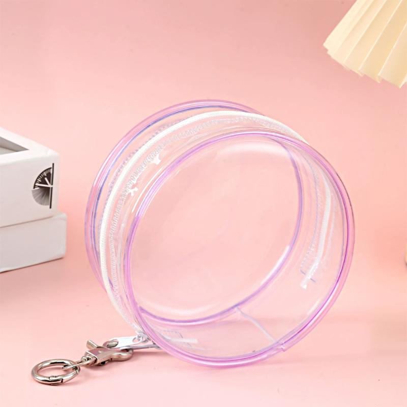 12*12cm Display Portable High Transparency Cute Doll Storage Bag Fashion Accessories Circular Design Pendant 9 Colors