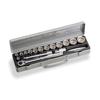 TONE 760MS Socket Wrench Includes 17 Pieces Set, 12.7mm (1/2") Drive, Silver,
