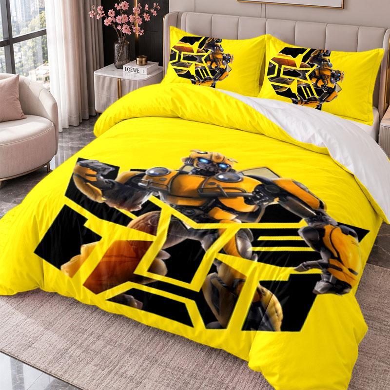 Transformers 3Pcs Bedding Set Duvet Cover With Two Pillowcases For Bedroom Home Decoration