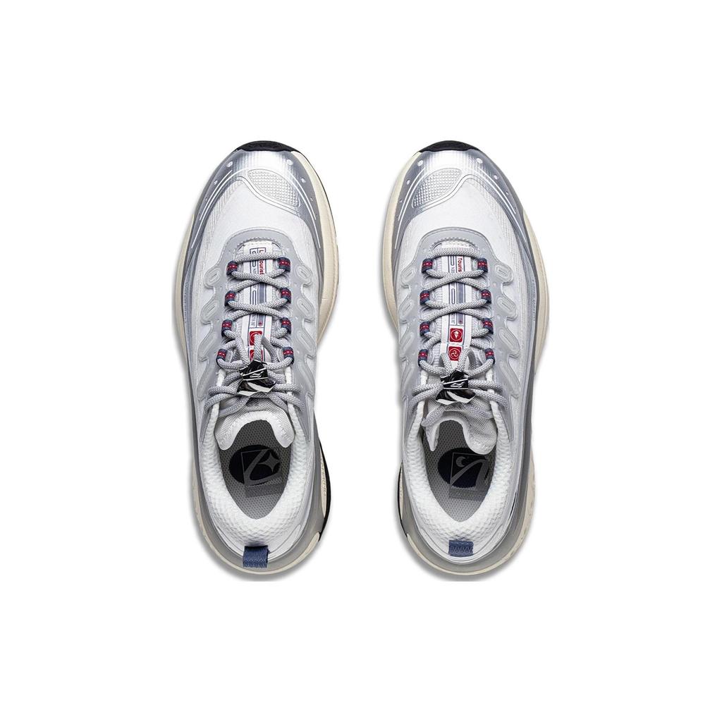 Li Ning Тканевая Амортизация Низкие Повседневные Беговые Кроссовки Мужские Серые AGLT047-5