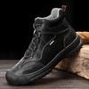 Модная мужская обувь, новые походные мужские ботинки, люксовая брендовая обувь для активного отдыха, мужские ботинки из натуральной кожи, зимние ботинки для скалолазания, теплые плюшевые меховые ботинки