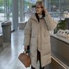 Parka Women Long Cotton-padded Jacket Women's Thick Bread Clothing Hooded Winter New Loose Slim Knee-length Coat