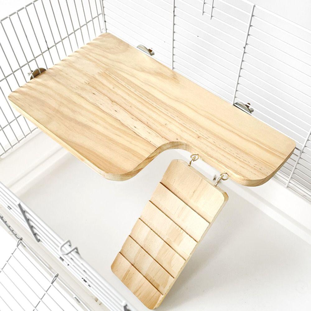 Птица Мышь Морская свинка Крыса Натуральный хомяк Выступ Клетка Аксессуары Стоячая платформа с лестницей