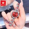 Women Watch Original Quartz Watch Stainless Steel Waterproof Clock Luxury Red Blessing Bracelet Elegant Women Dress