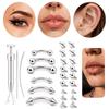 27/11/12Pcs Internal Thread Interchangeable Spike and Ball Set for Eyebrow Piercings