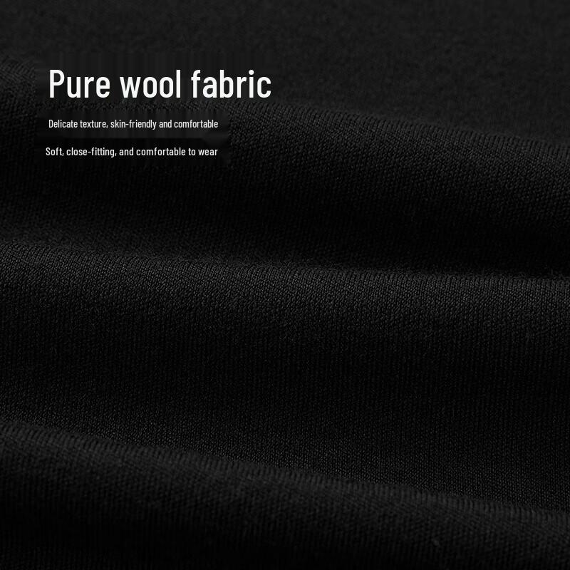 HLA Men's 100% Merino Wool Half-High Collar Slim-Fit Long-Sleeve Sweater