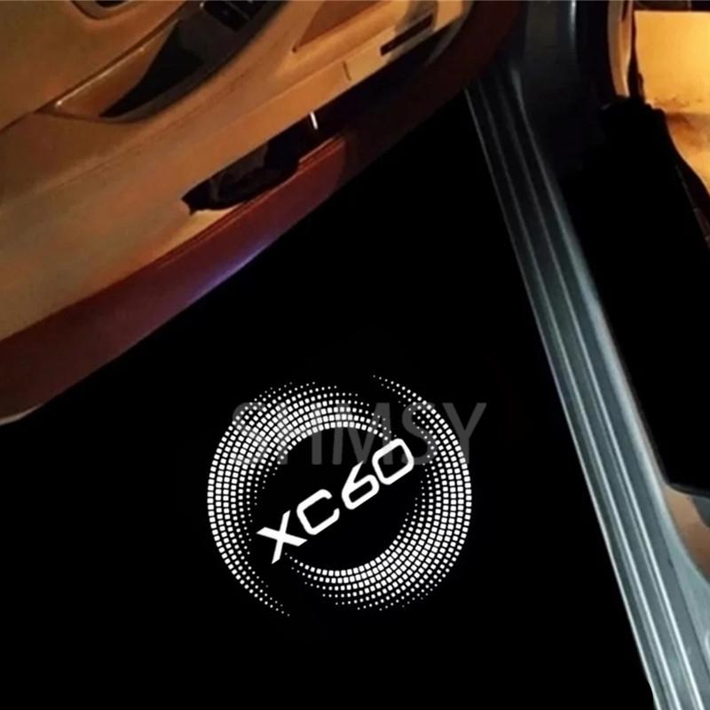 2Pcs Car Lights Accessory LED Door Projector Ghost Shadow Lamp For Volvo XC60 2009 2010 2011 2012 2013 2014 2015 2016 2017-2022