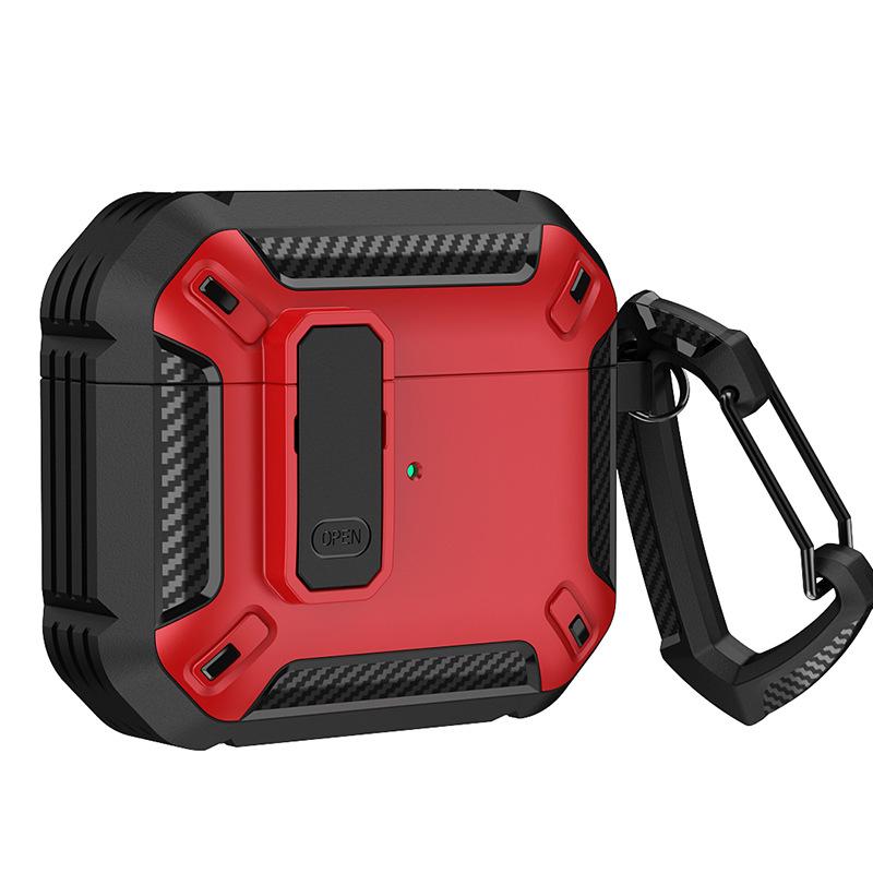 Earphones Case For Airpods Pro 1st 2nd Generation Switch Lock Case Shockproof Cover For Apple Air Pods 3 2 1 Cases With Keychain