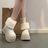 Versatile Shoes, Thick-soled Shoes, Snow Boots, Women's New Retro Fleece Anti-slip Ankle Boots