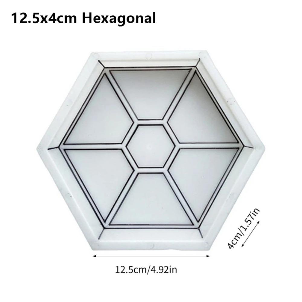 1Pcs Hexagonal Paving Brick Mould Plastic Walkway Brick Mold For Lawn Patio Yard Garden