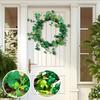 Wreath Bow Green Wreath St. Patrick's Day Decoration Door Hanging