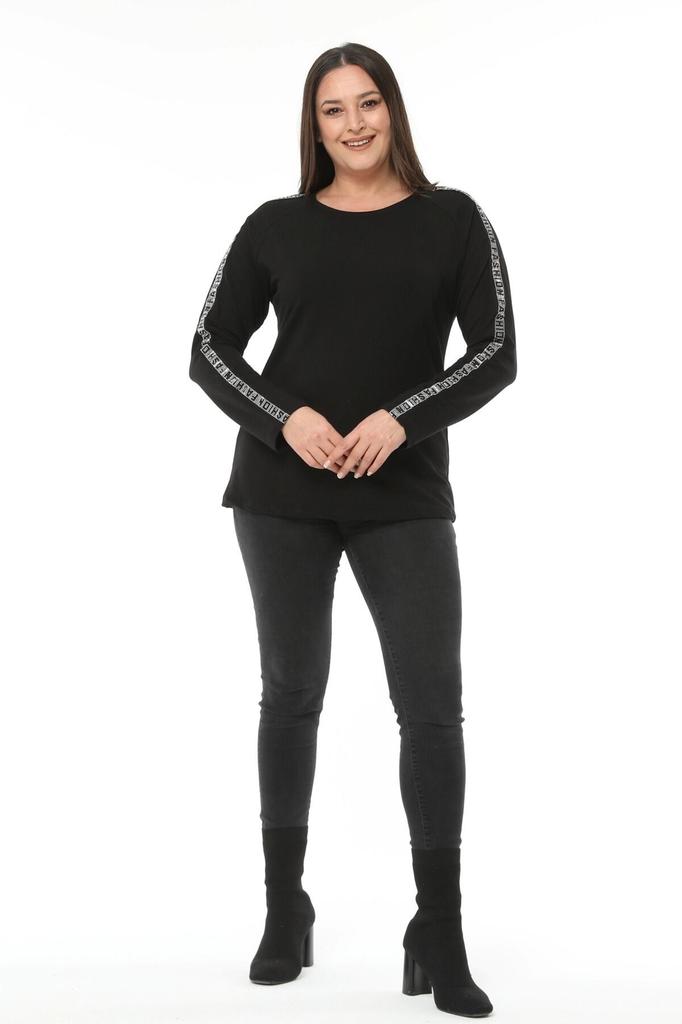 Женская стильная толстовка большого размера, модная толстовка большого размера с каменной лентой и рукавами реглан