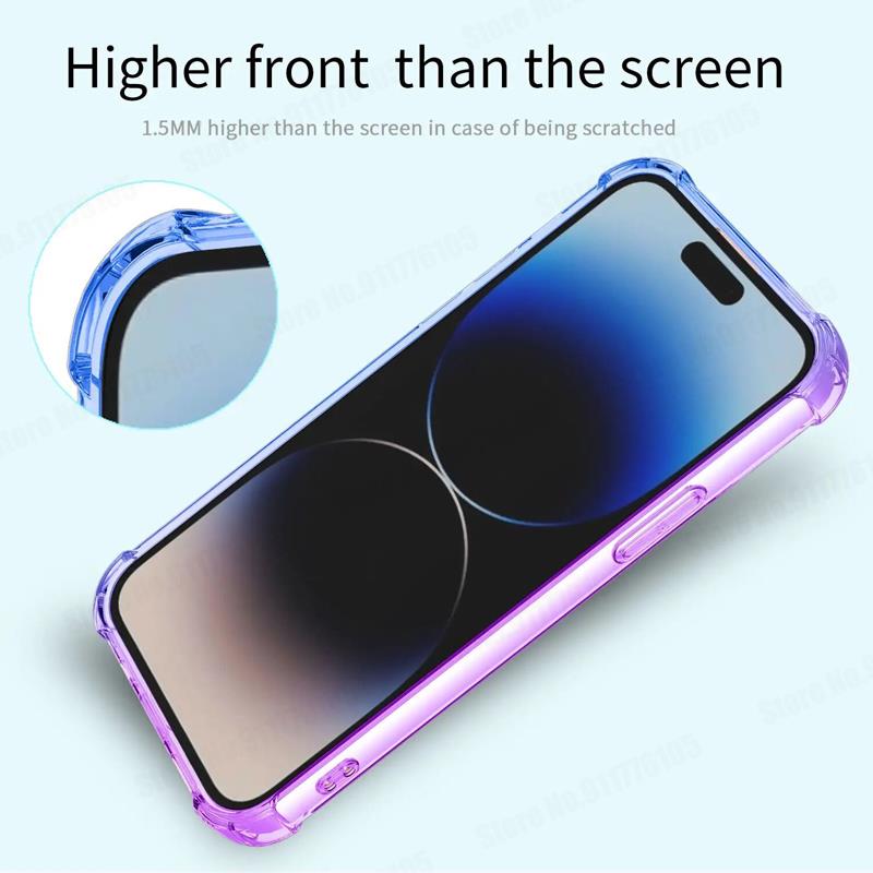 Чехол-ремешок для телефона с цепочкой из жемчуга через плечо для Xiaomi 14T Pro 14 CIVI 13T 14 13 Lite Ultra Redmi 14C Прозрачный градиентный противоударный силиконовый чехол