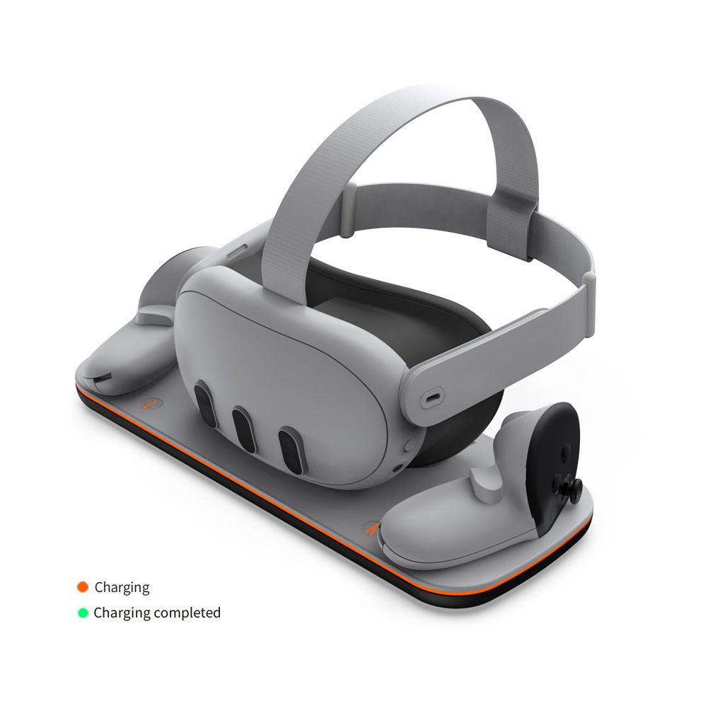Зарядная база для VR-гарнитуры Meta Quest 3, док-станция для зарядки контроллеров для Meta Quest 3, станция быстрой зарядки, VR-аксессуары