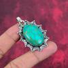 Arizona Turquoise Gemstone Pendant, 925 Solid Sterling Silver Pendant Jewelry, Handmade Antique Jewelry Gift For Mother