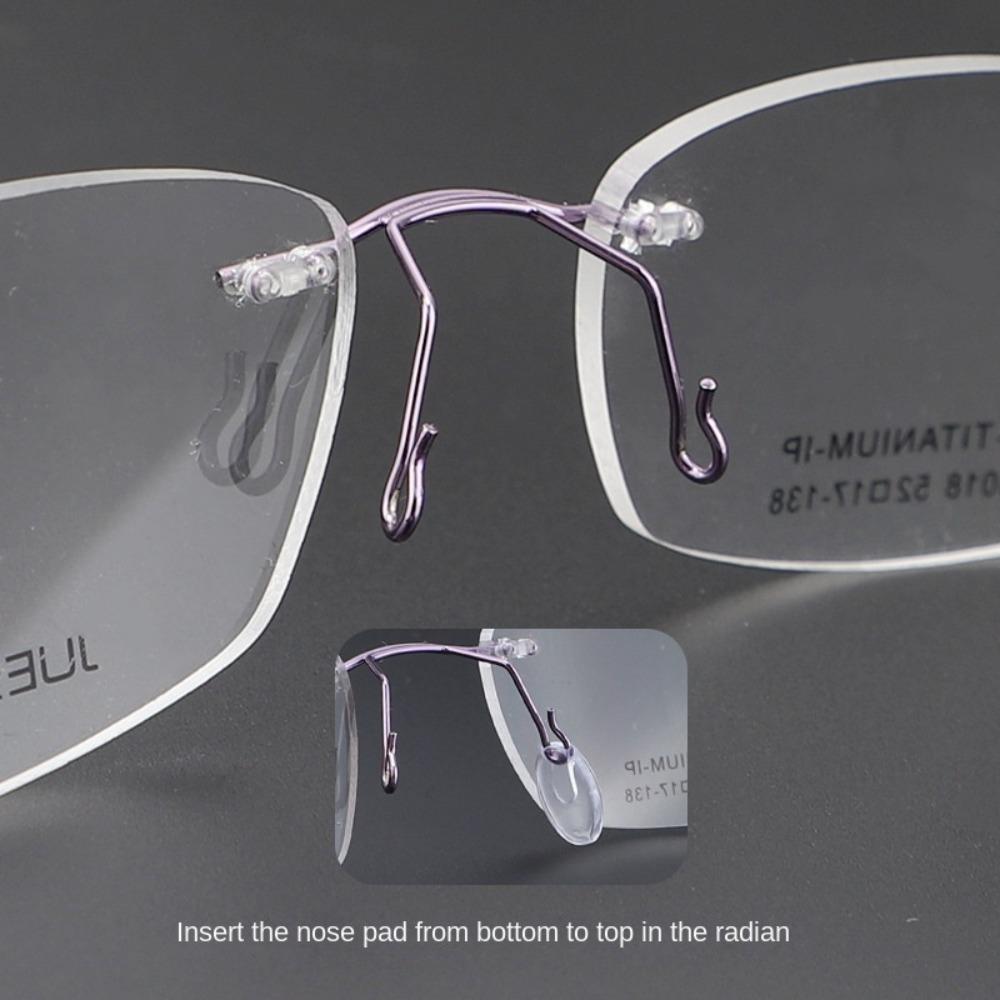 Transparent Clear Oval Eyeglass Nose Bracket Anti-slip Nose Support Men Women