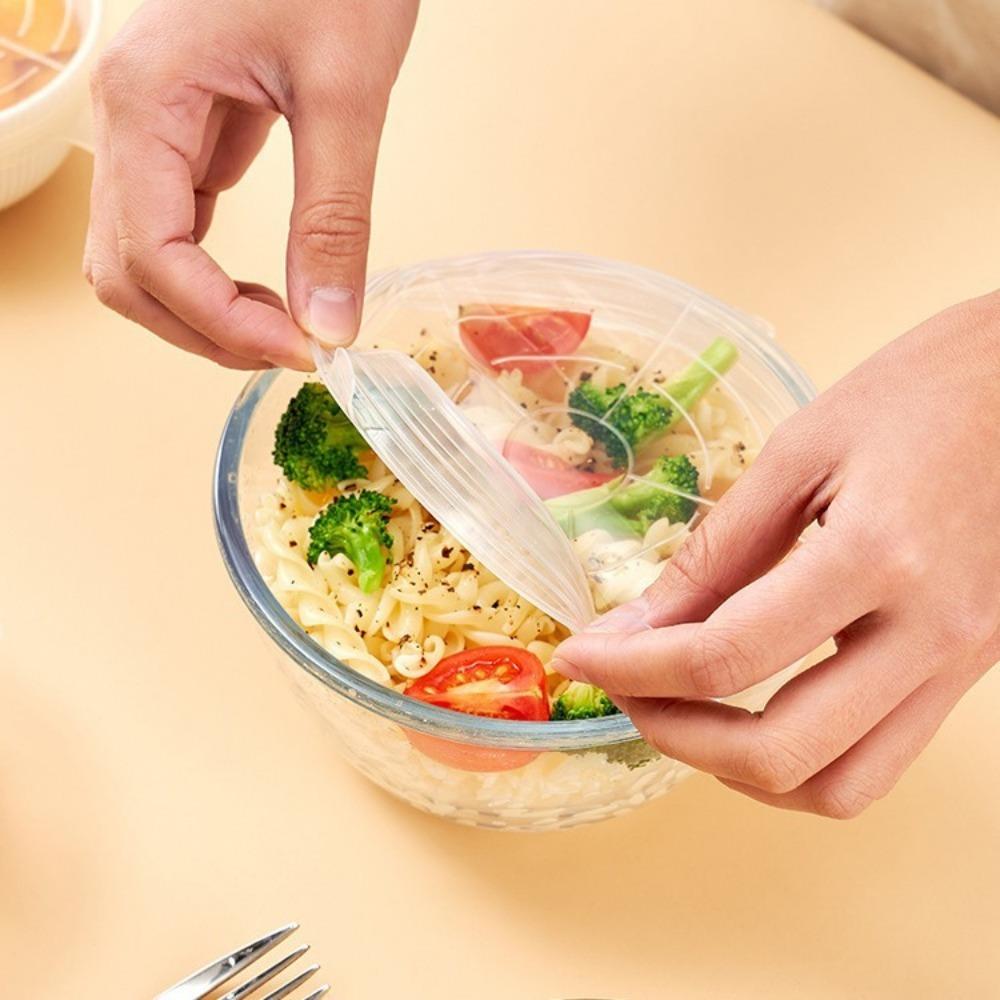 1pc Transparent Silicone Kitchen Utensils Fresh-keeping Stretch Universal Bowl Cover Refrigerator Microwave Oven Sealed