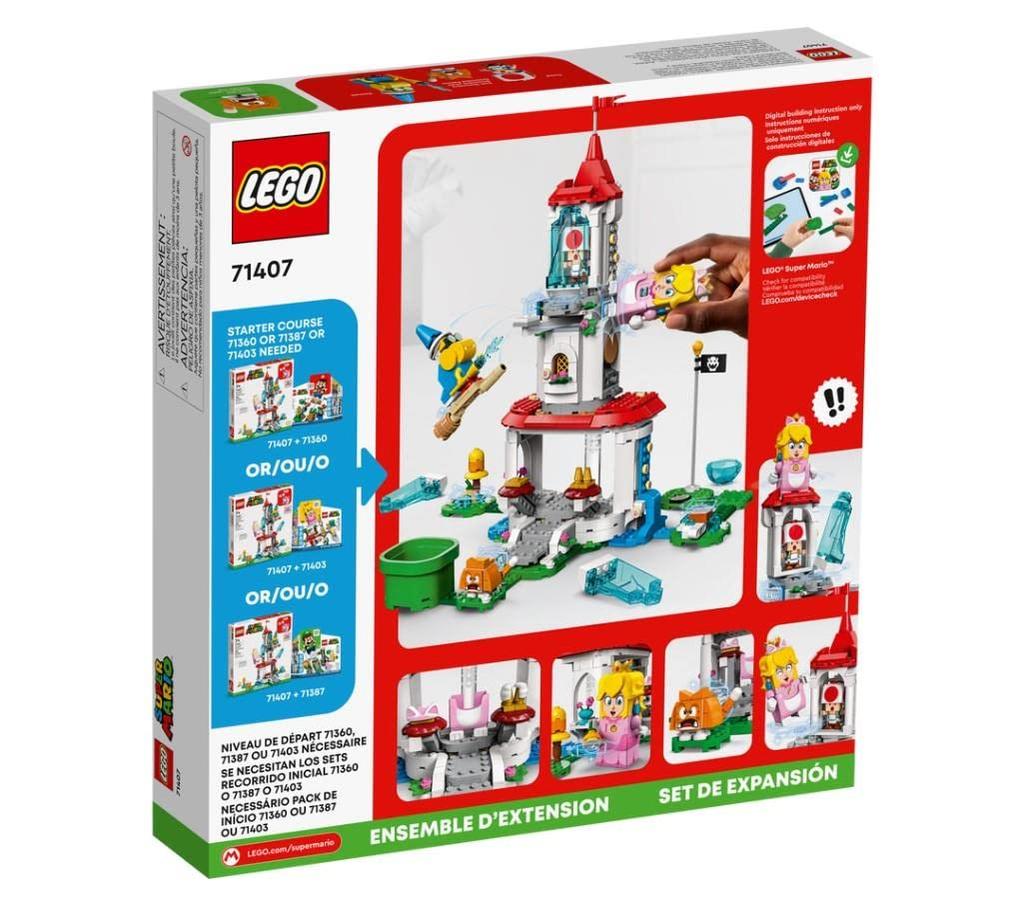 LEGO Super Mario Кошка Пич Усиление и Испытание Замороженной Башни 71407 - Игрушечные Строительные Блоки, Подарок, Видеоигра, Мальчики и Девочки, Возраст 7+