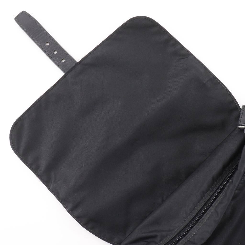 PRADA Shoulder Bag black Nylon unisex Used