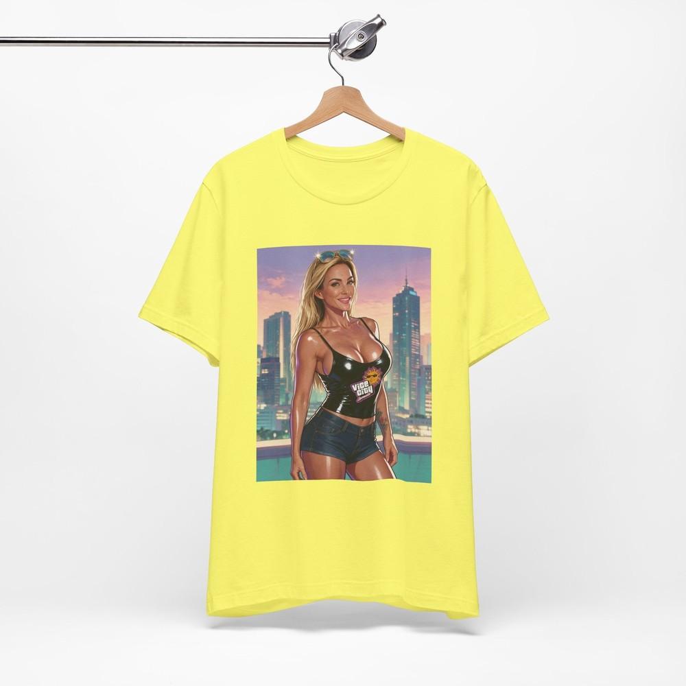 Aubrey Black Bikini Pinup T-Shirt | GTA 6 Graphic Streetwear Print Tee
