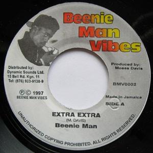 7inch Record BEENIE MAN Extra Extra BMV0002 Beenie Man Vibe 1997 Jamaica Reggae Ska Dub Used