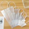 10pcs Transparent Trapezoidal Gift Bag Crystal-Clear Transparent Tote Bags Gift Bags with Long Handles Trapezoidal Tote Bag Shopping Bag Party Bag