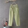Summer Women's Pants Cotton Linen Casual Pants Loose Straight Pants Nine-point Haren Pants