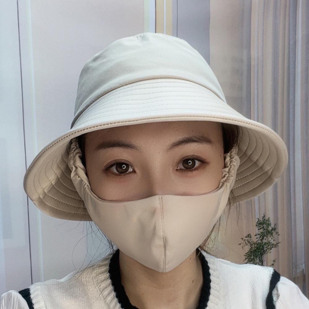 With Mask Agricultural Work Hat Bucket Hat Dust Mask Hat Fisherman Hat Protect Neck Anti-uv Four Seasons Sunscreen Hat