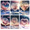 DIY 5D Crystal Dream Catcher Diamond Painting Full Diamond Mosaic Pink Rose Embroidery Romantic Beach Scenery Rhinestone S443