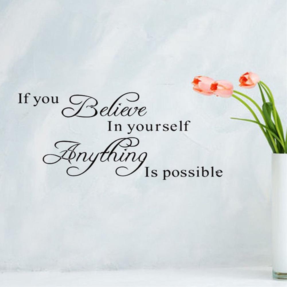 Believe Waterproof Removable If You Self-adhesive Sticker Wall Decal Home Ornaments