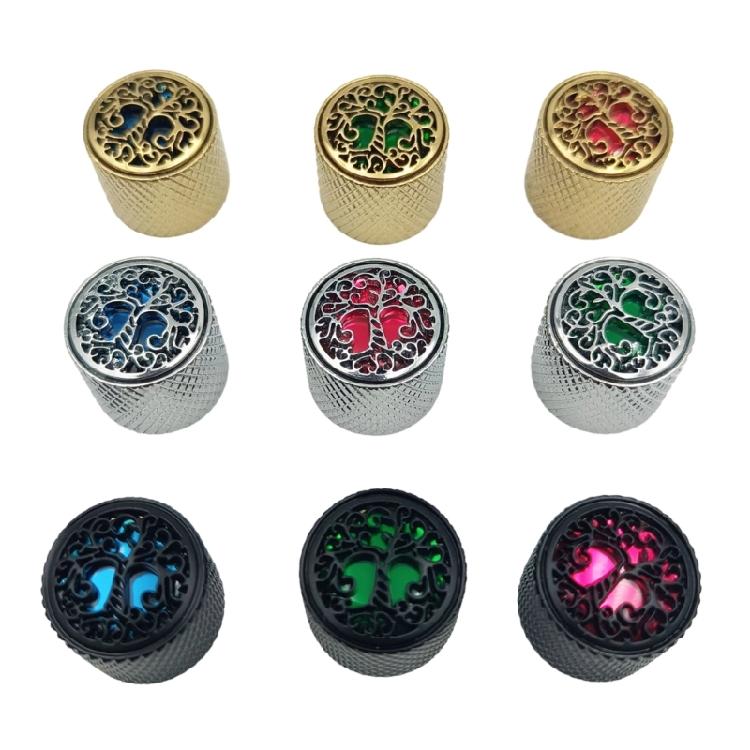 Tree Pattern Potentiometer Control Knob 6mm Shaft Hole Amplifier Knob Metal Electric Guitar Knobs Easy to Install