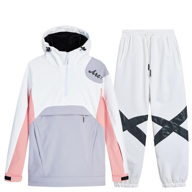 Лыжный костюм для женщин и мужчин, лыжная толстовка с капюшоном для катания на лыжах, сноубордический костюм, мужской, женский, зимний, теплый, уличный, водонепроницаемая, ветрозащитная, лыжная куртка и брюки