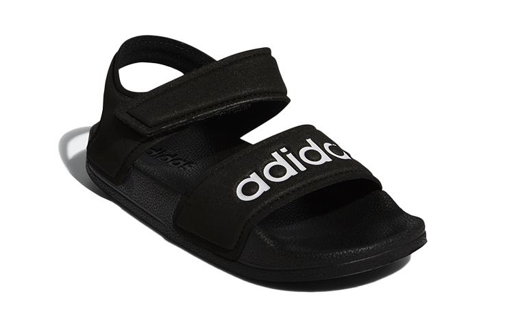 adidas Сандалия Adilette K Синтетическая кожа Нескользящая Устойчивая к истиранию Сандалия Черный Детская G26879