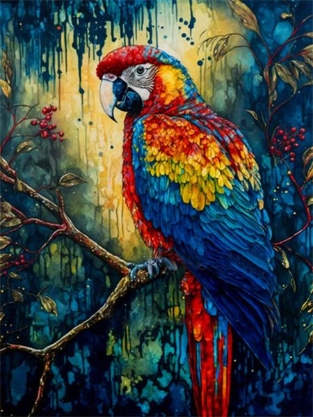 5d Diy Алмазная картина Попугай Набор для вышивки крестом Мозаика Красочные Птицы Квадрат/Круглый Домашний Декор Вышивка Картина