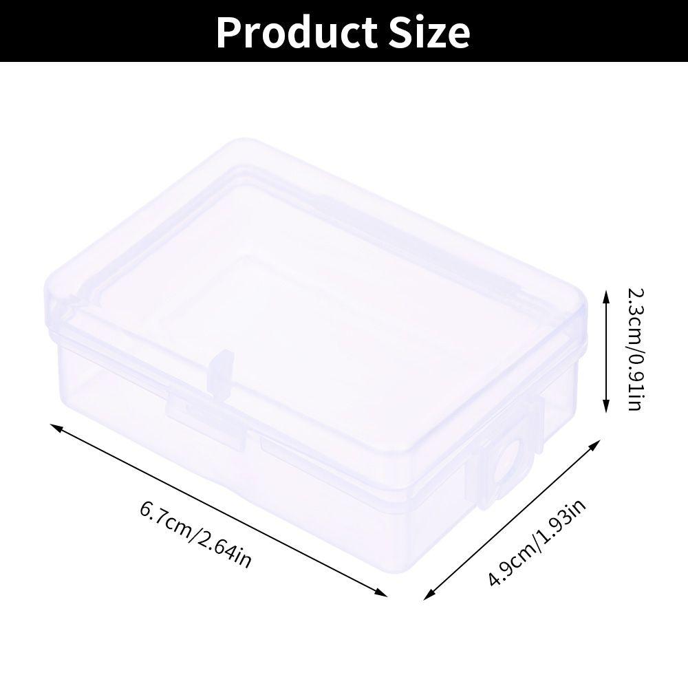 10Pcs Beads Rectangle Transparent Plastic Storage Case Packaging Box Container Mini Boxes