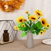 Искусственный Подсолнух 13 Голов Реалистичный Искусственный Шелковый Цветок Дом Офис Свадебная Вечеринка Настольное Украшение Центральный Элемент Композиции Внутренний Наружный Искусственный Цветущий Декор